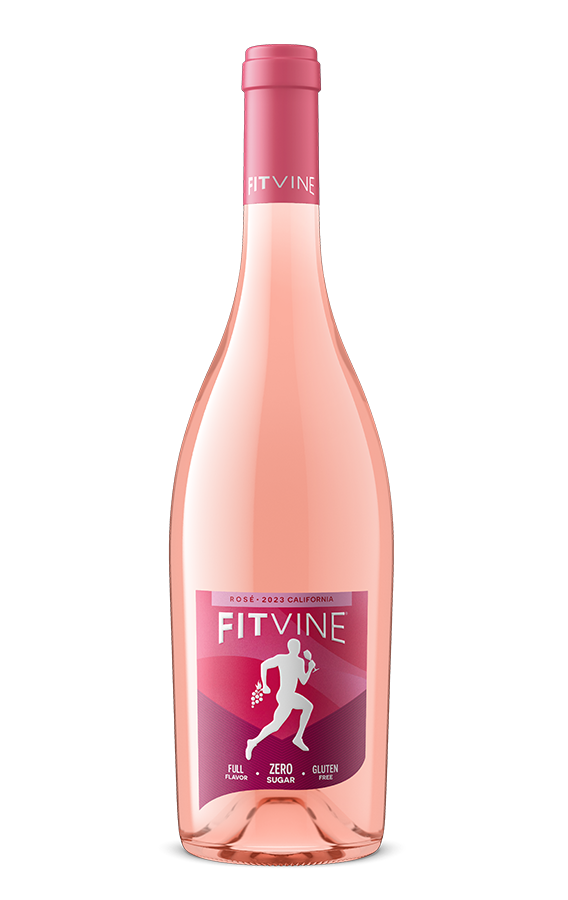 Rosé pink wine with low sugar and less carbs for health conscious